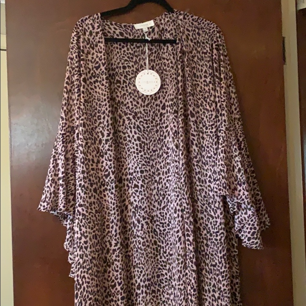 Boho cheetah kimono